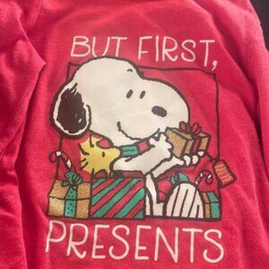 Kids Girls Snoopy Christmas Holiday shirt Size 6